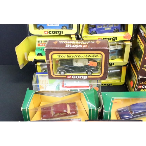 1108 - 35 Boxed Corgi diecast models from 1980's onwards to include 5 x 50's Classics, Eddie Stobart Merced... 