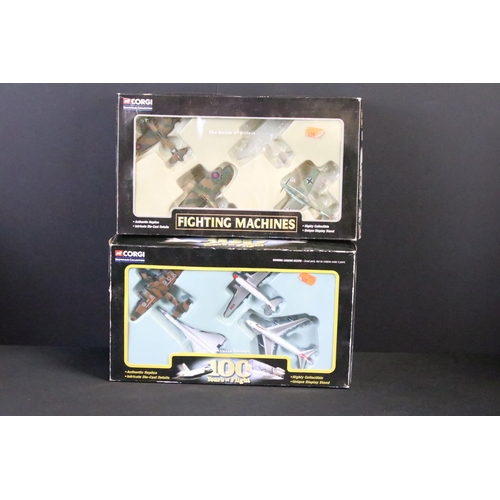 1116 - 12 Boxed / cased diecast model aircraft to include 2 x Corgi Fighting Machines (CSFS05004 & CSCA1100... 