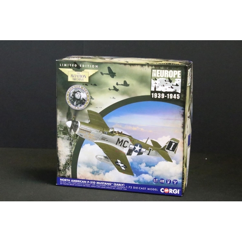 1118 - Five boxed Corgi 'The Aviation Archive' diecast models mostly 1:72 scale models to include AA33622 P... 