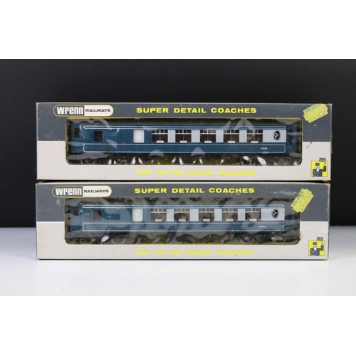 46 - Boxed Wrenn OO gauge W2229 4-6-2 Glasgow City locomotive blue BR plus 4 x boxed Wrenn items of rolli... 