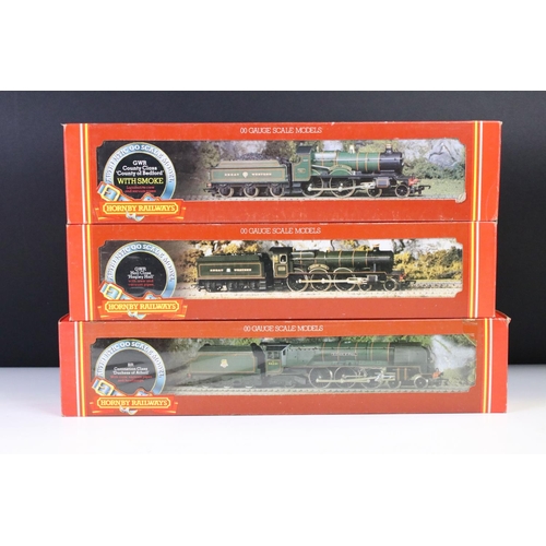 47 - Three boxed Hornby OO gauge locomotives to include R392 GWR County Class Loco County of Bedford, R26... 