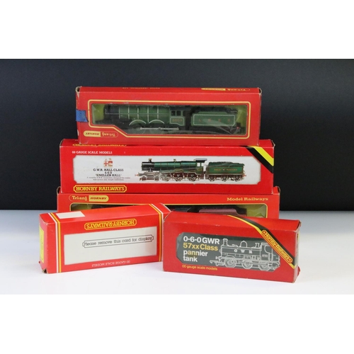 52 - Five boxed Hornby / Triang OO gauge locomotives to include R761 GWR Kneller Hall, R165 GWR 0-6-0 PT ... 