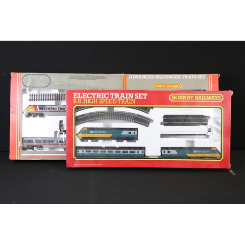 55 - Two boxed Hornby OO gauge electric train sets, both near complete, to include R789 BR High Speed and... 