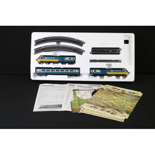 55 - Two boxed Hornby OO gauge electric train sets, both near complete, to include R789 BR High Speed and... 