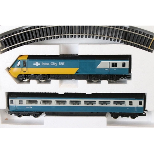 55 - Two boxed Hornby OO gauge electric train sets, both near complete, to include R789 BR High Speed and... 