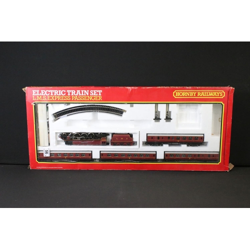 56 - Three boxed Hornby OO gauge electric train sets to include R697 LMS Express Passenger with Duchess o... 