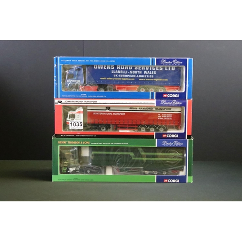 1035 - Six boxed ltd edn 1/50 Corgi diecast haulage models to include CC13109 Andrew Wishart & Sons, CC1250... 