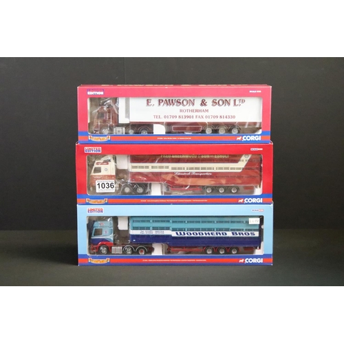 1036 - Six boxed ltd edn 1/50 Corgi Haulage of Renown diecast models to include CC12428 Fred Greenwood, CC1... 