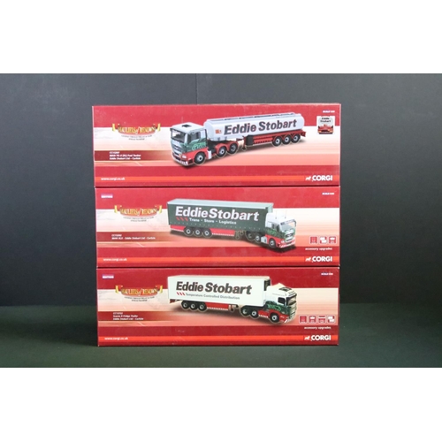 1046 - Seven boxed ltd edn 1/50 Corgi Hauliers of Renown Eddie Stobart diecast models to include CC14030, C... 