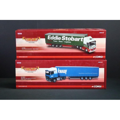 1046 - Seven boxed ltd edn 1/50 Corgi Hauliers of Renown Eddie Stobart diecast models to include CC14030, C... 