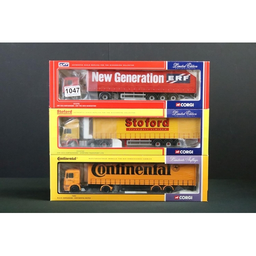 1047 - Six boxed ltd edn 1/50  Corgi diecast haulage models to include CC12701 ERF, CC12702 Stoford, 75802 ... 