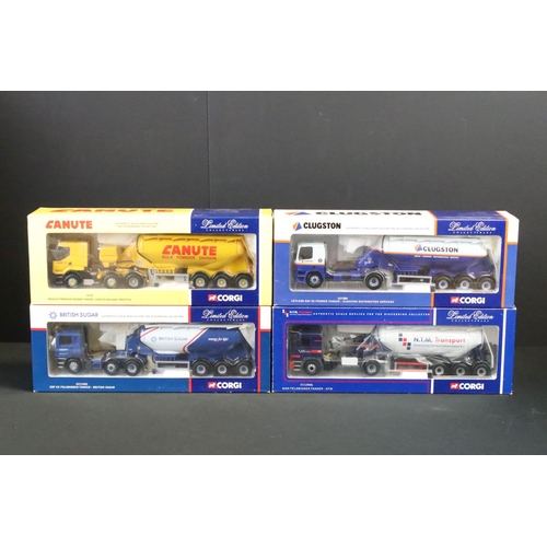 1048 - Eight boxed ltd edn 1/50 Corgi diecast haulage models to include CC11801 Clugston, 76101 Damac, 7490... 