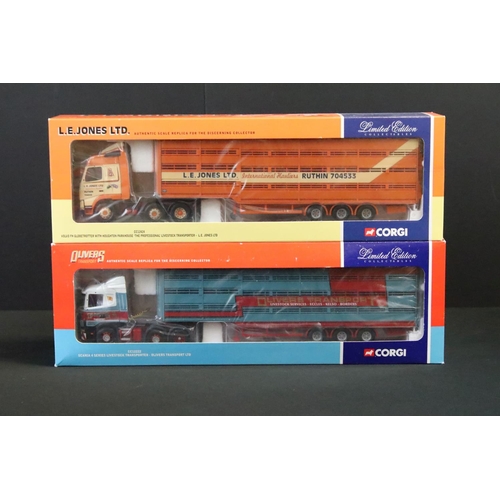 1049 - Five boxed ltd edn 1/50 Corgi diecast haulage models to include CC12110 IH Group, CC12013 Matlock Tr... 