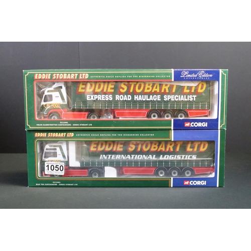 1050 - Seven boxed ltd edn 1/50 Corgi Eddie Stobart diecast haulage models to include CC13401, CC13207, CC1... 