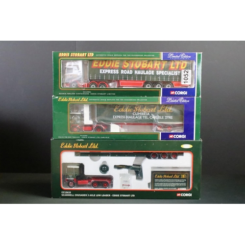 1052 - Seven boxed ltd edn 1/50 Corgi Eddie Stobart diecast haulage models to include CC12901, CC12610, CC1... 