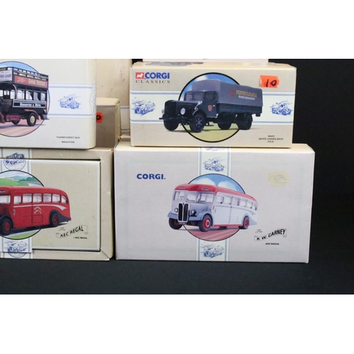 1122 - 21 Boxed Corgi Classics diecast models, to include Commercials, Road Transport, Fire Engines and Bus... 