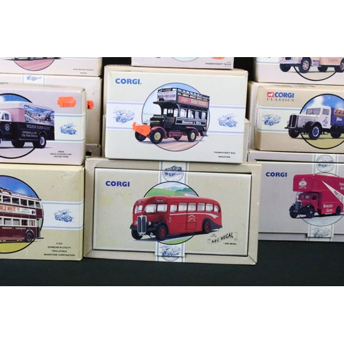 1122 - 21 Boxed Corgi Classics diecast models, to include Commercials, Road Transport, Fire Engines and Bus... 