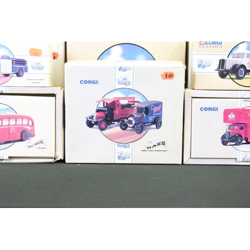 1122 - 21 Boxed Corgi Classics diecast models, to include Commercials, Road Transport, Fire Engines and Bus... 