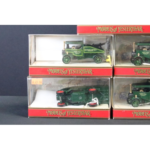 1124 - Ten boxed Matchbox Models of Yesteryear code variant diecast models. Diecast ex, boxes gd - some sto... 