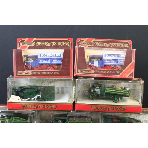 1124 - Ten boxed Matchbox Models of Yesteryear code variant diecast models. Diecast ex, boxes gd - some sto... 