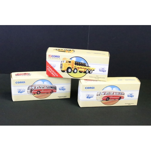 1137 - 9 Boxed Corgi diecast models to include 3 x Corgi Classics models (97334 Atkinson 8 wheel rigid with... 