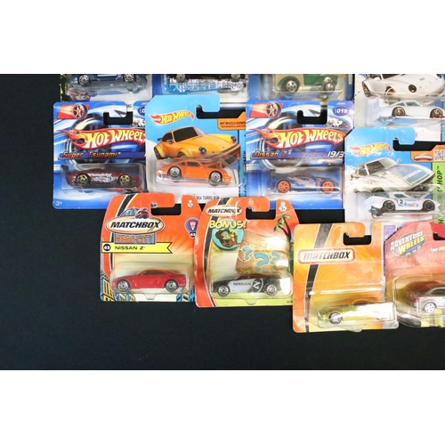 1139 - 34 Carded diecast models, to include 21 x Hot Wheels, 7 x Matchbox Originals, 5 x Matchbox & 1 Adven... 