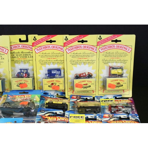 1139 - 34 Carded diecast models, to include 21 x Hot Wheels, 7 x Matchbox Originals, 5 x Matchbox & 1 Adven... 