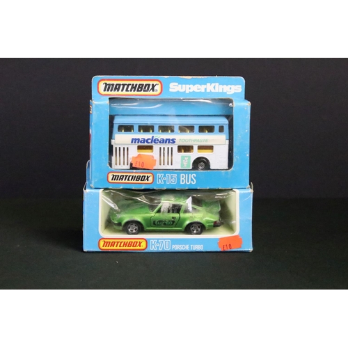 1141 - 13 Boxed Matchbox diecast models, to include 8 x Superkings (K-70 Porsche Turbo, K-25 Berlin Bus, K-... 