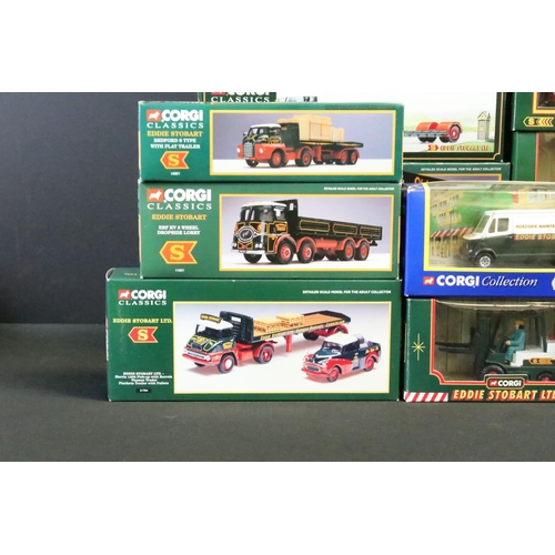 1145 - 18 Boxed Corgi Eddie Stobart Ltd. diecast models to include 31704, 31701, 97369, 18801, 11601, 30202... 