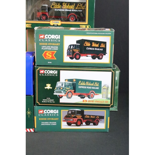 1145 - 18 Boxed Corgi Eddie Stobart Ltd. diecast models to include 31704, 31701, 97369, 18801, 11601, 30202... 