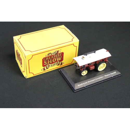 1153 - 12 Boxed Atlas Editions 'The Greatest Show On Earth' diecast models. Diecast ex, boxes vg