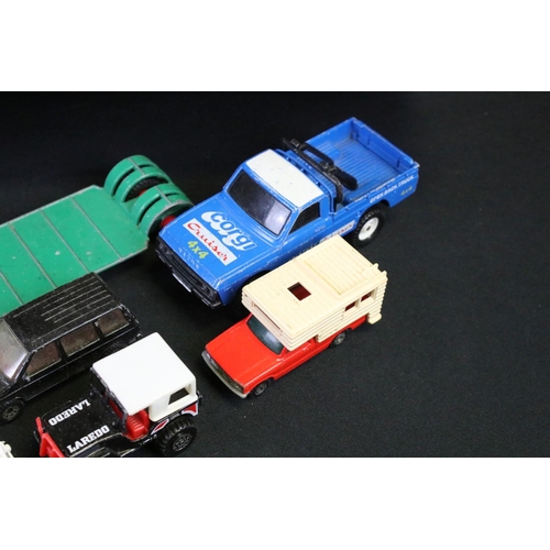 1157 - Over 45 play worn diecast models to include Matchbox, Corgi, Britains and Burago examples, featuring... 