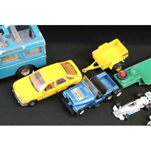 1157 - Over 45 play worn diecast models to include Matchbox, Corgi, Britains and Burago examples, featuring... 