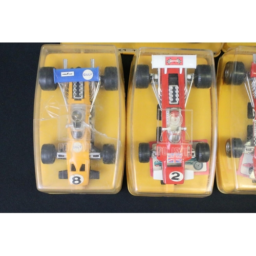 1162 - 13 Cased Polistil / Politoys Formula 1 diecast models to include FX3 Lotus J.P.S., FX4 B.R.M. Marlbo... 