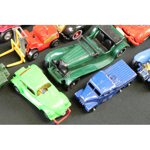 1163 - Around 50 mid 20th C onwards play worn diecast models to include Dinky, Corgi, Tonka, Matchbox and S... 