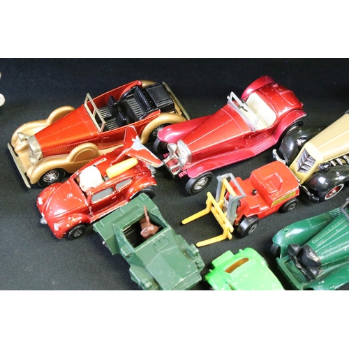 1163 - Around 50 mid 20th C onwards play worn diecast models to include Dinky, Corgi, Tonka, Matchbox and S... 