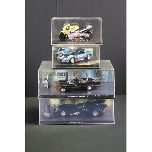 1169 - 23 Cased diecast models, mostly sports / racing cars, featuring 2 x DC Comics Batman models (Batman ... 