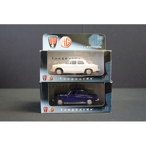 1171 - Seven boxed & cased Vanguards 'Rover MG Collection' 1:43 scale diecast models to include VA 09000, V... 