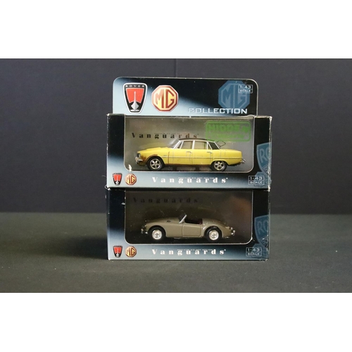 1171 - Seven boxed & cased Vanguards 'Rover MG Collection' 1:43 scale diecast models to include VA 09000, V... 