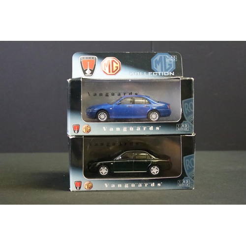 1171 - Seven boxed & cased Vanguards 'Rover MG Collection' 1:43 scale diecast models to include VA 09000, V... 