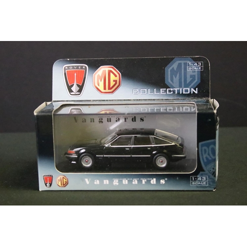 1171 - Seven boxed & cased Vanguards 'Rover MG Collection' 1:43 scale diecast models to include VA 09000, V... 