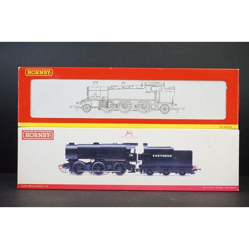 12 - Two boxed Hornby OO gauge locomotives to include R2343 SR 0-6-0 Class Q1 Locomotive C8 and R2098B GW... 