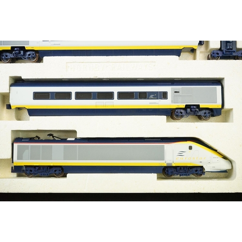 14 - Boxed Hornby OO gauge R665 Eurostar Train Pack, complete with Class 373 Powered Locomotive, Class 37... 