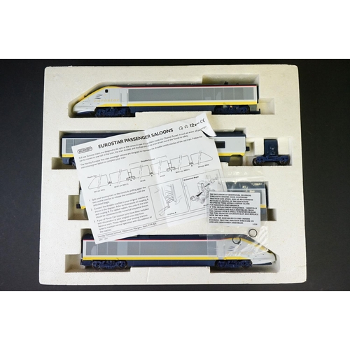 14 - Boxed Hornby OO gauge R665 Eurostar Train Pack, complete with Class 373 Powered Locomotive, Class 37... 