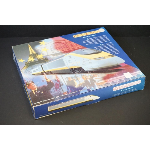 14 - Boxed Hornby OO gauge R665 Eurostar Train Pack, complete with Class 373 Powered Locomotive, Class 37... 