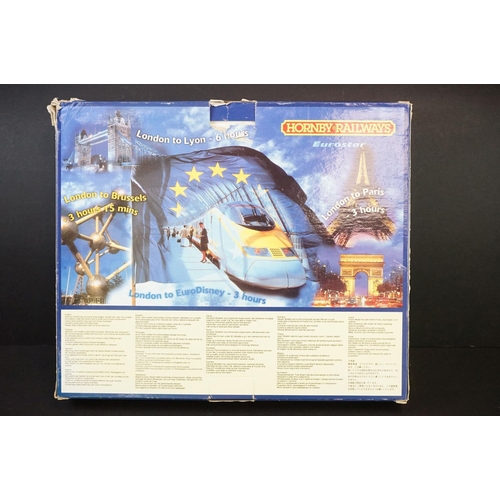 14 - Boxed Hornby OO gauge R665 Eurostar Train Pack, complete with Class 373 Powered Locomotive, Class 37... 