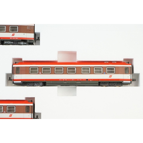 15 - Boxed ltd edn Stangl Modellbahnen HOe railcar set, complete, plus 2 x boxed Stangl HOe OBB  5090 loc... 