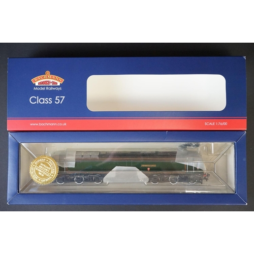 19 - Boxed ltd edn Bachmann OO gauge 32753X Class 57/6 Diesel No 57604 Pendennis Castle GWR 175 green loc... 