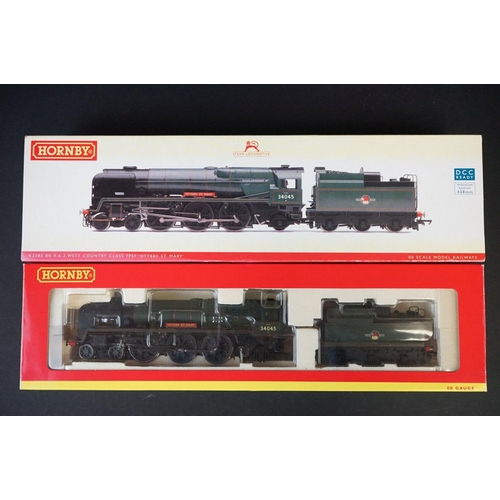 20 - Two boxed Hornby OO gauge locomotives to include R2585 BR 4-6-2 Rebuilt West Country Class 34045 Ott... 