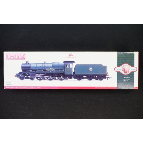 22 - Boxed ltd edn Hornby OO gauge R2958 BR Castle Class Locomotive Great Western, box showing some disco... 